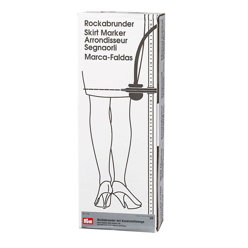 Prym Chalk Skirt Marker â€“ Adjustable Fabric Marker for Hemming and Alterations â€“ 80 cm Height, Plastic, White - Image 1